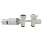 Узел подключения SCHLOSSER DUO-PLEX MINI 3/4 х M22х1,5 белый (прямой, головка М30х1,5)