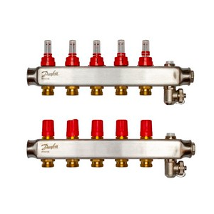 

Коллекторы Danfoss SSM-5F с расходомерами, 5 контуров