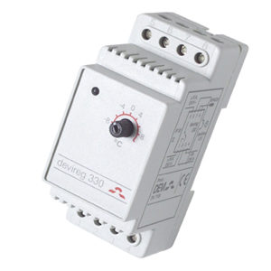 

Терморегулятор DEVIreg™ D-330 (-10°C-+10°C) на шину DIN, с датчиком на проводе, 16А