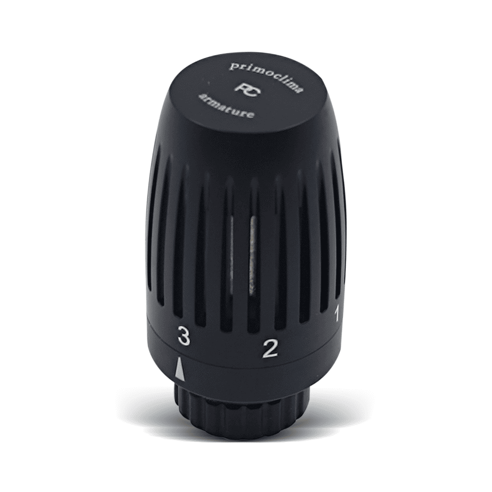 Термостатическая головка Primoclima Armature "Fly", М30х1,5, черный матовый