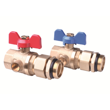 

Комплект шаровых кранов Danfoss FHF-BV с гнездом для установки термометра (2 шт.)