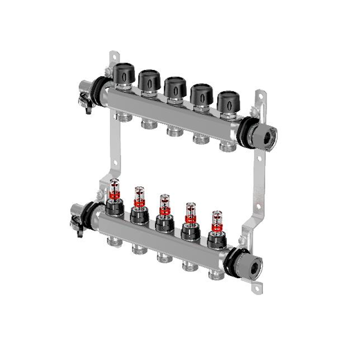 

Коллектор с расходомерами Uponor Vario S стальной, выходы 8X3/4 Евроконус