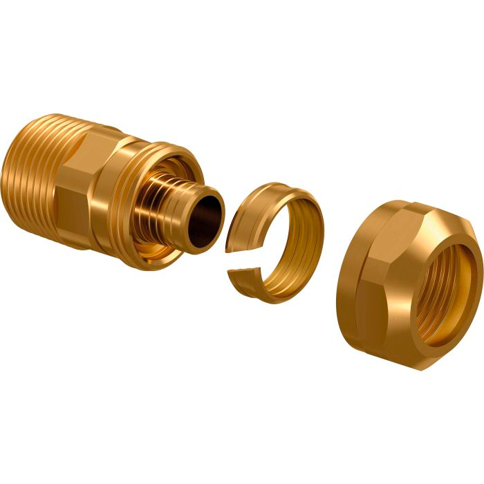 

Зажимной штуцер Uponor Ecoflex 20x2,8-3/4"НР с наружной резьбой