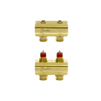

Коллекторы Danfoss FHF-2 для 2 контуров, с преднастройкой