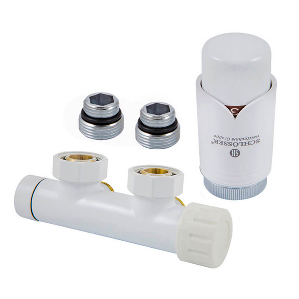 

Узел подключения Schlosser DUO-PLEX 3/4 x М22x1,5 угловой, левый, Белый