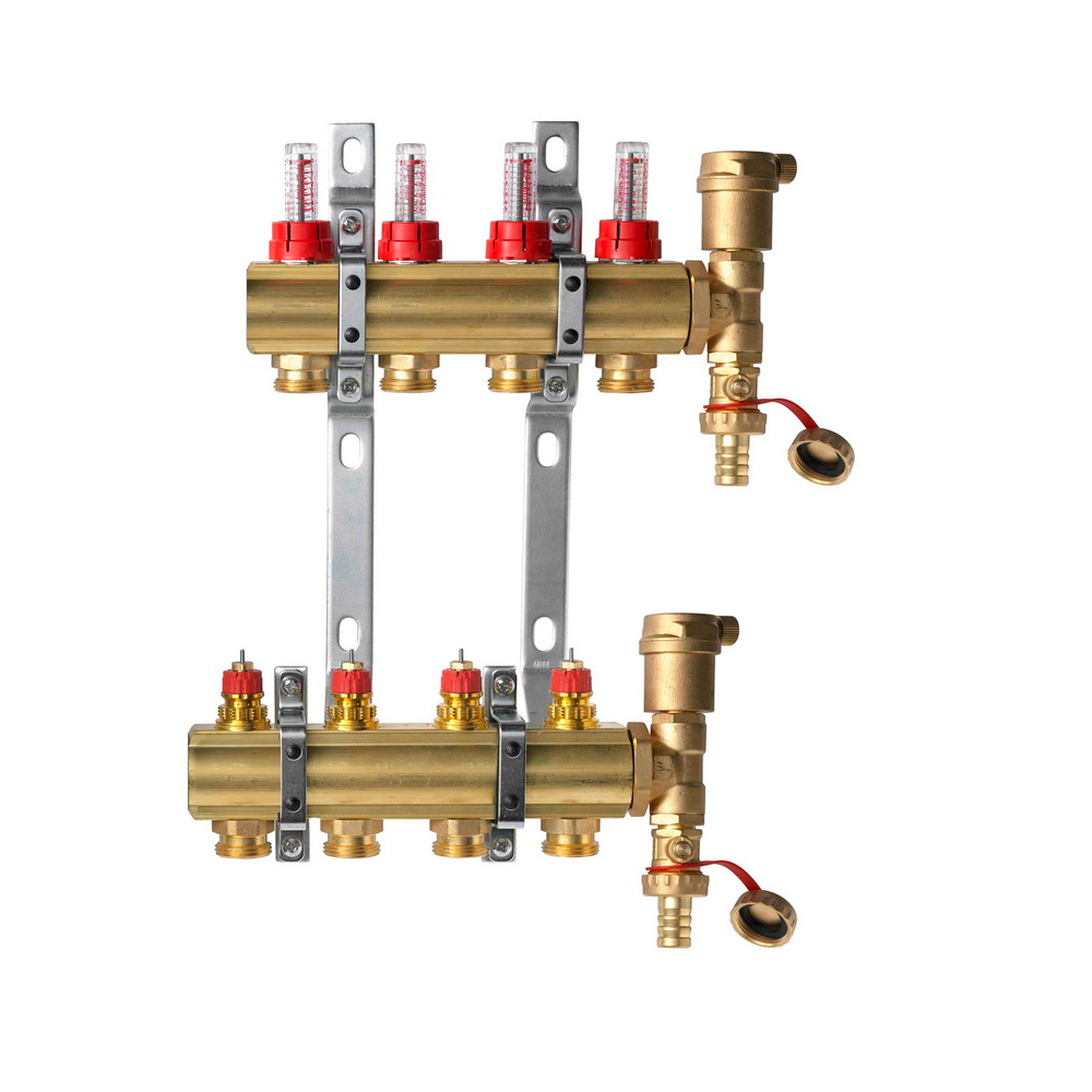 

Комплект коллекторов Ридан FHF-4RF set с расходомерами, кронштейнами и воздухоотводчиками, 4 контура