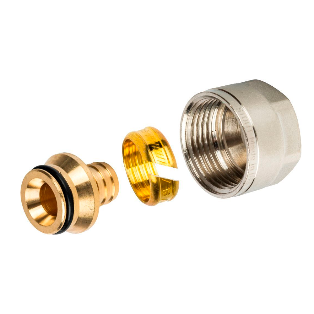 

Фитинги компрессионные STOUT для труб PEX 16х2,2х3/4