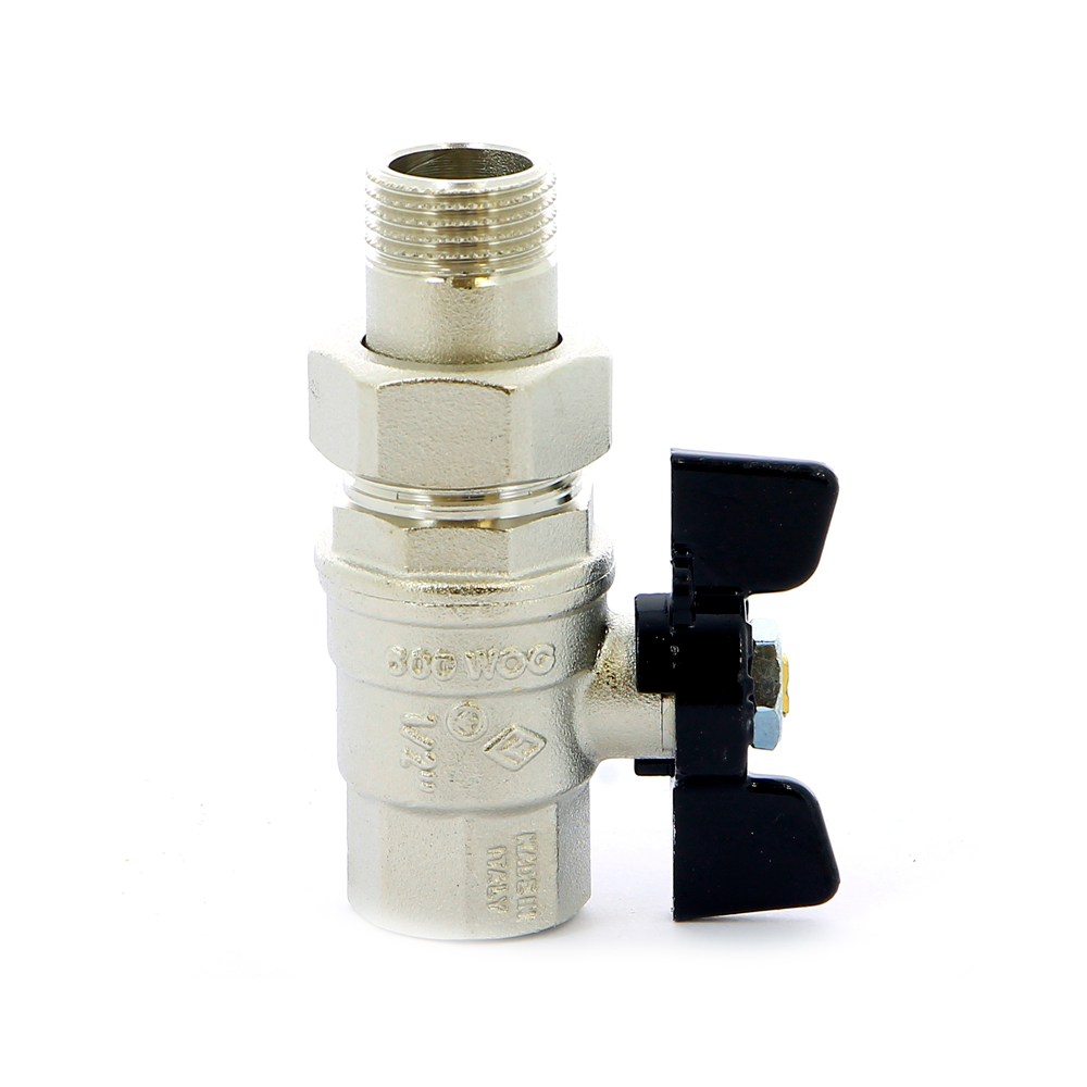 

Кран шаровой Bugatti HP-BP 1/2", 322-T, со сгоном