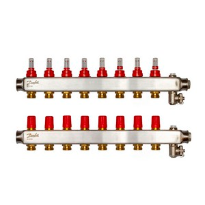 

Коллекторы Danfoss SSM-8F с расходомерами, 8 контуров