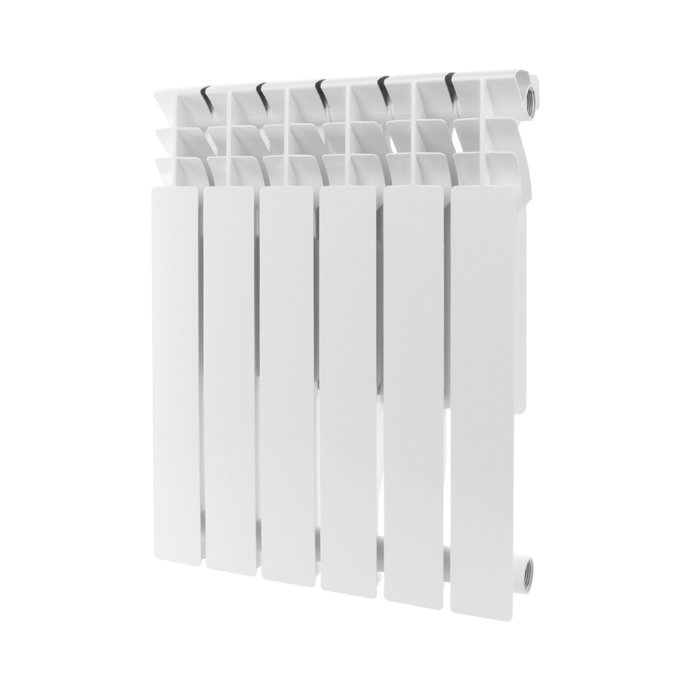 Алюминиевый радиатор Rommer Plus 500, 1 секция, цвет белый (ral 9016)