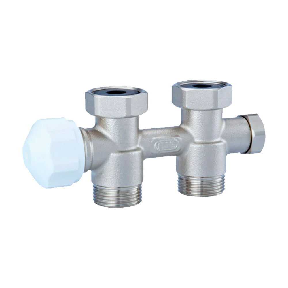 

TBblock узел Hummel G3/4, прямой, с байпасом, выход сбоку G1/6, никелированный