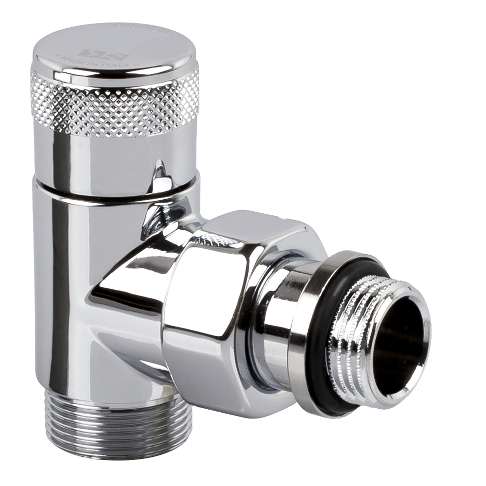 

Угловой запорный вентиль SR Rubinetterie Tondera 1/2"х3/4" E, цвет хром
