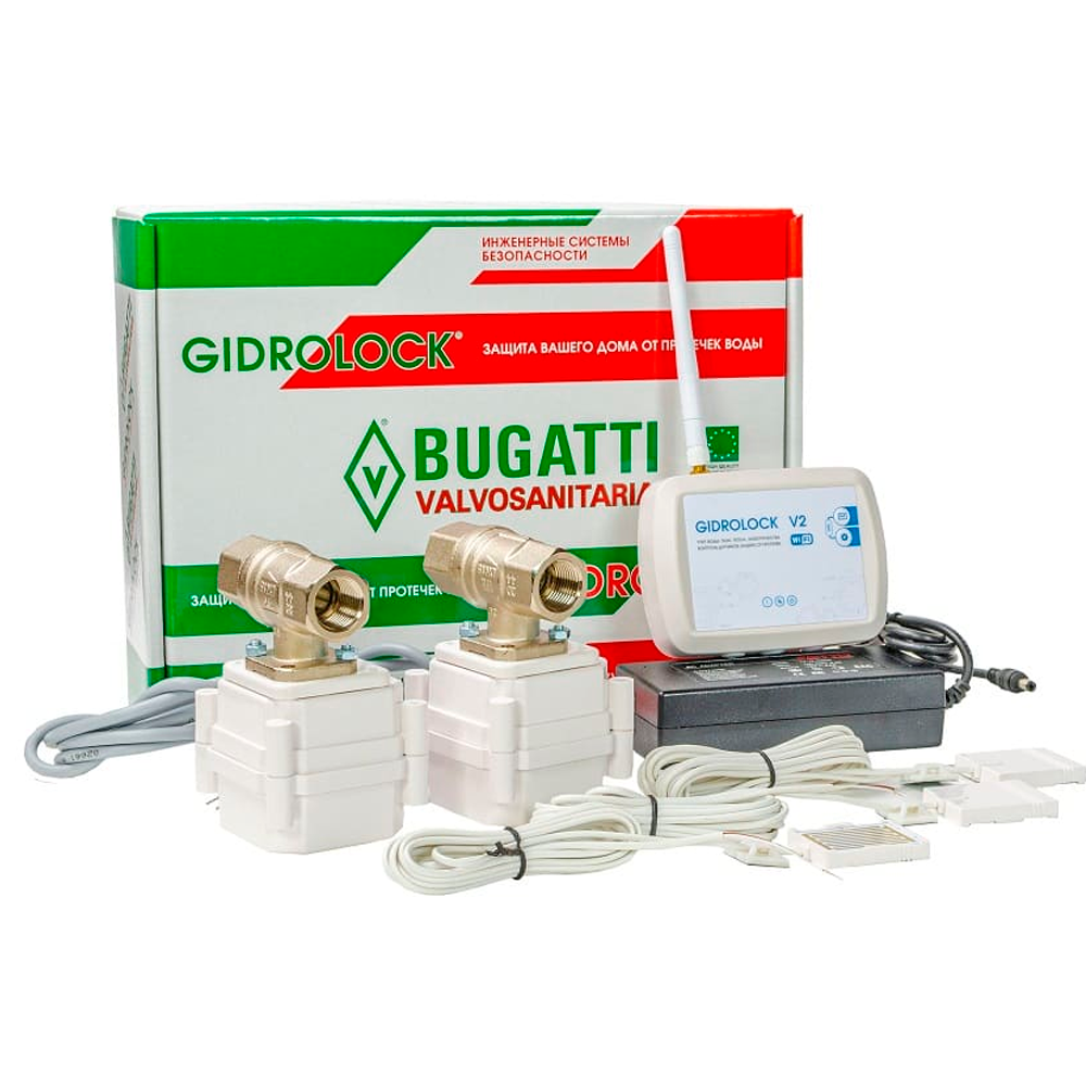 

Комплект Gidrolock WIFI BUGATTI 1/2