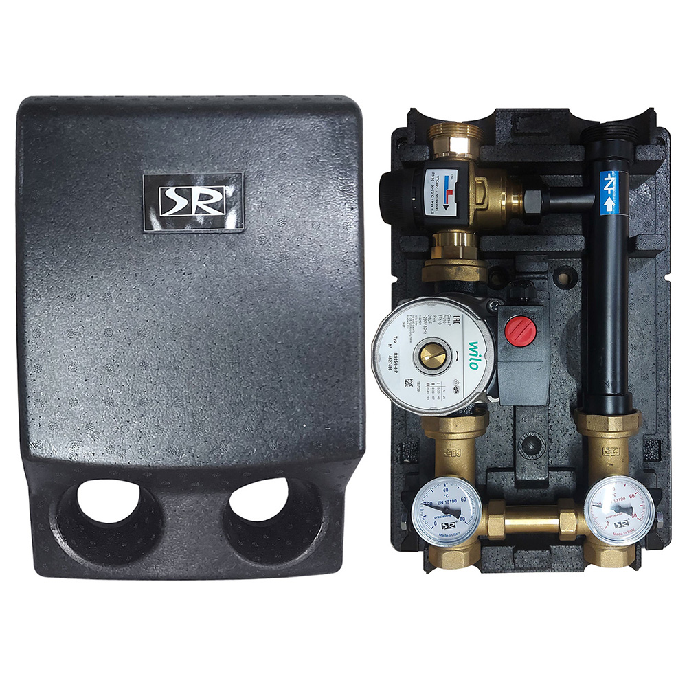 

Группа быстрого монтажа THERMOMIX SR Rubinetterie 1" с насосом Wilo RS 25/6, подача справа