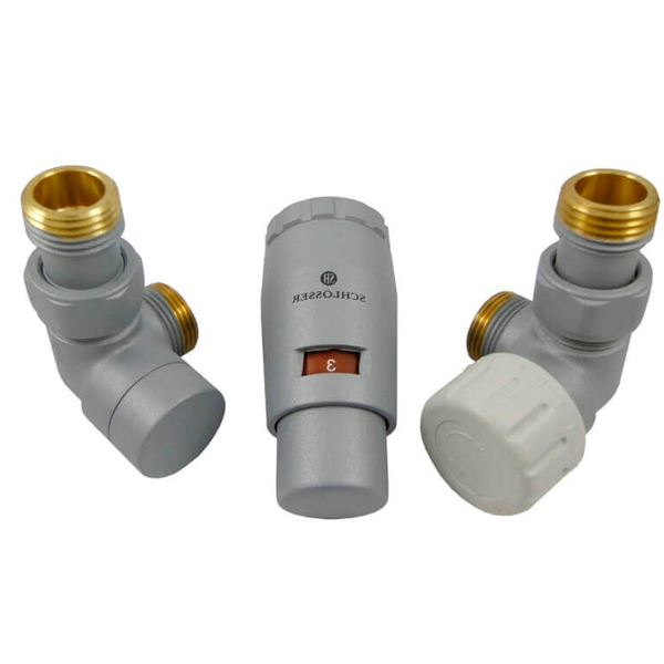 

Комплект Schlosser трехосевой правый GZ1/2xM22x1,5 с головкой Мини M30x1,5, Ral