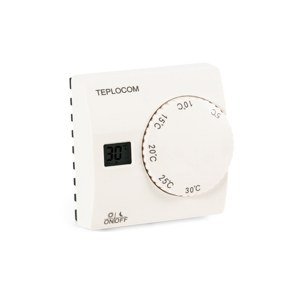 Проводной комнатный термостат TEPLOCOM TS-2AA/8A БАСТИОН