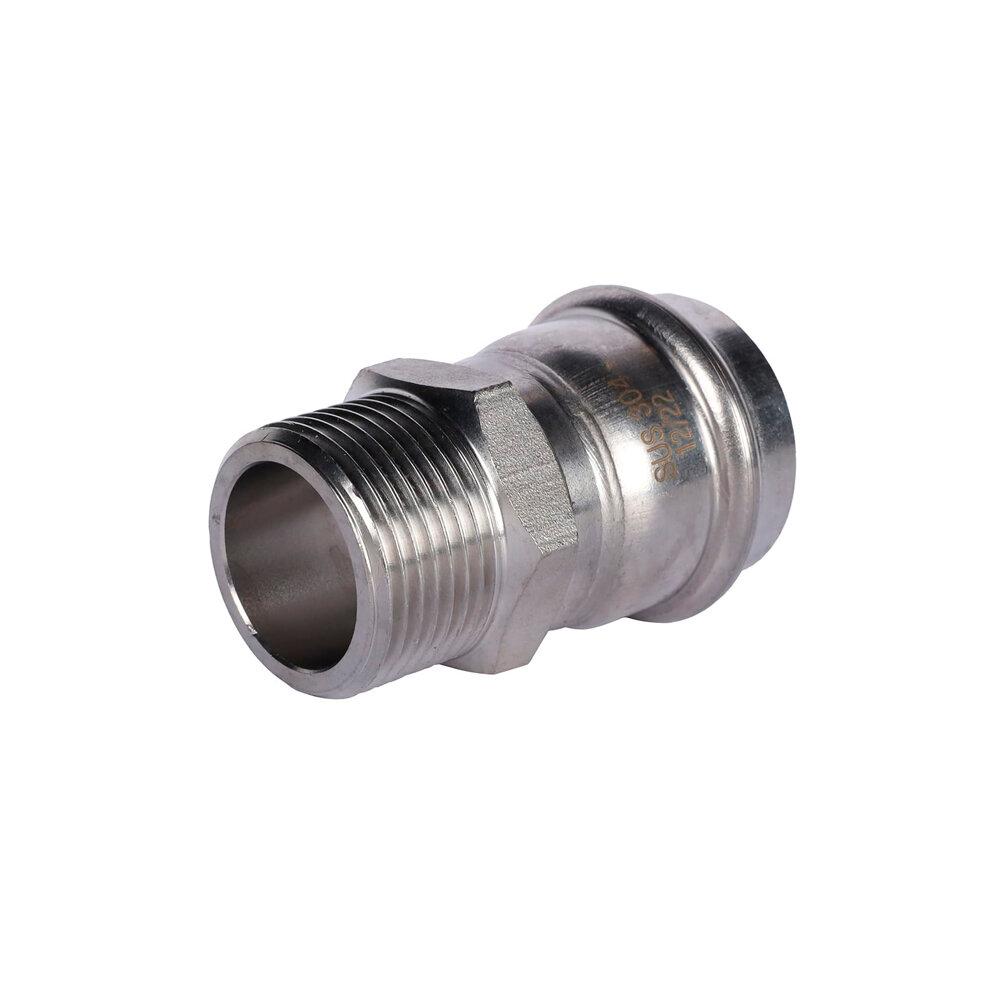 Переходник ROMMER ВПр-НР, 35х1, из нержавеющей стали прессовой