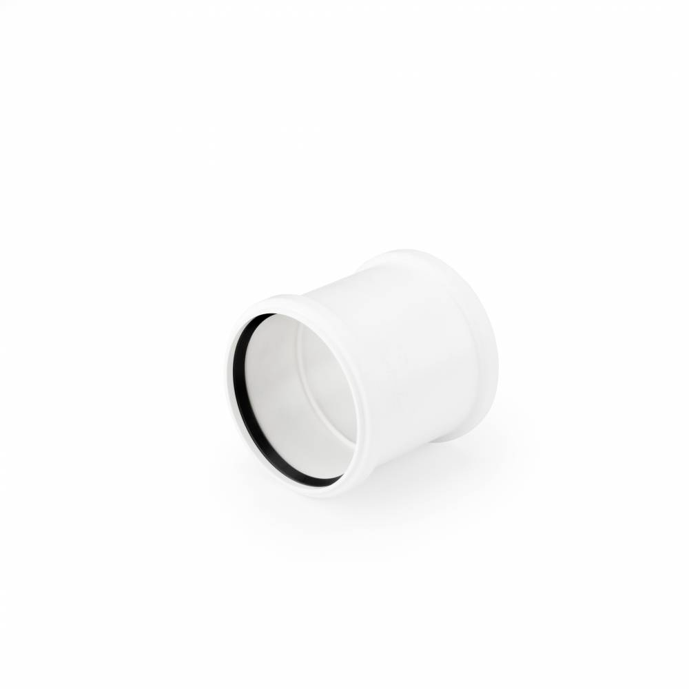 Муфта Rehau Raupiano Plus двухраструбная 50 c резиновым уплотнительным кольцом