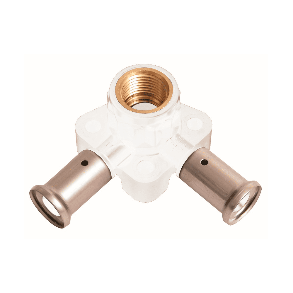 Водорозетка угловая ВР, ПВДФ пресс (белая), 20x1/2