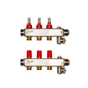 Коллекторы Danfoss SSM-3F с расходомерами, 3 контура