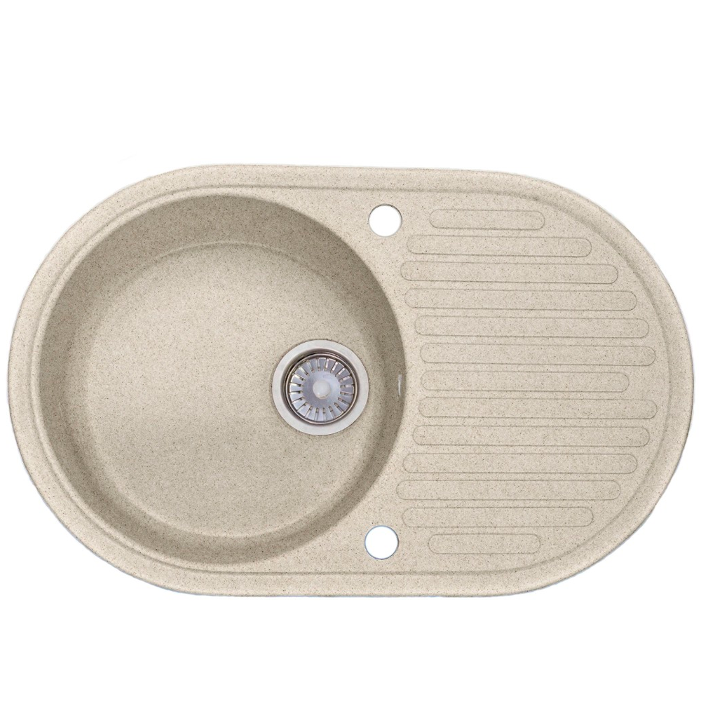 

Кухонная мойка Formastone Fosto КМ 74-46, овальная с крылом,бискотти