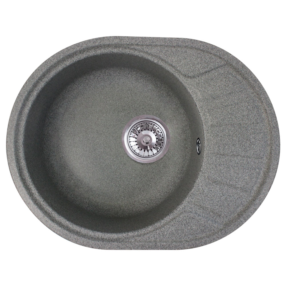 

Кухонная мойка Formastone Fosto КМ 58-45, овальная с крылом,пепельно-серый