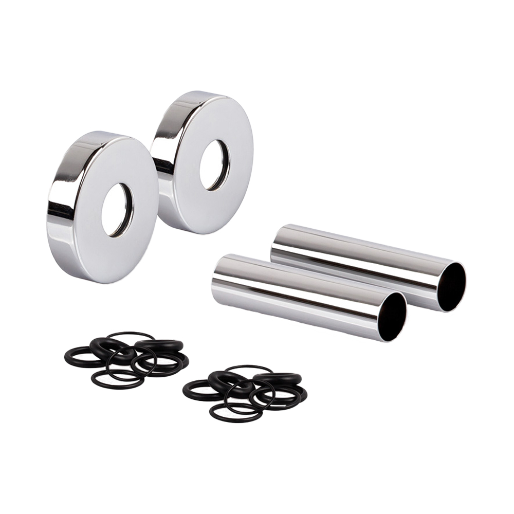 Комплект круглых декоративных крышек SR Rubinetterie для трубы (2 шт) L.70xØ10-12-14-15-16 хром