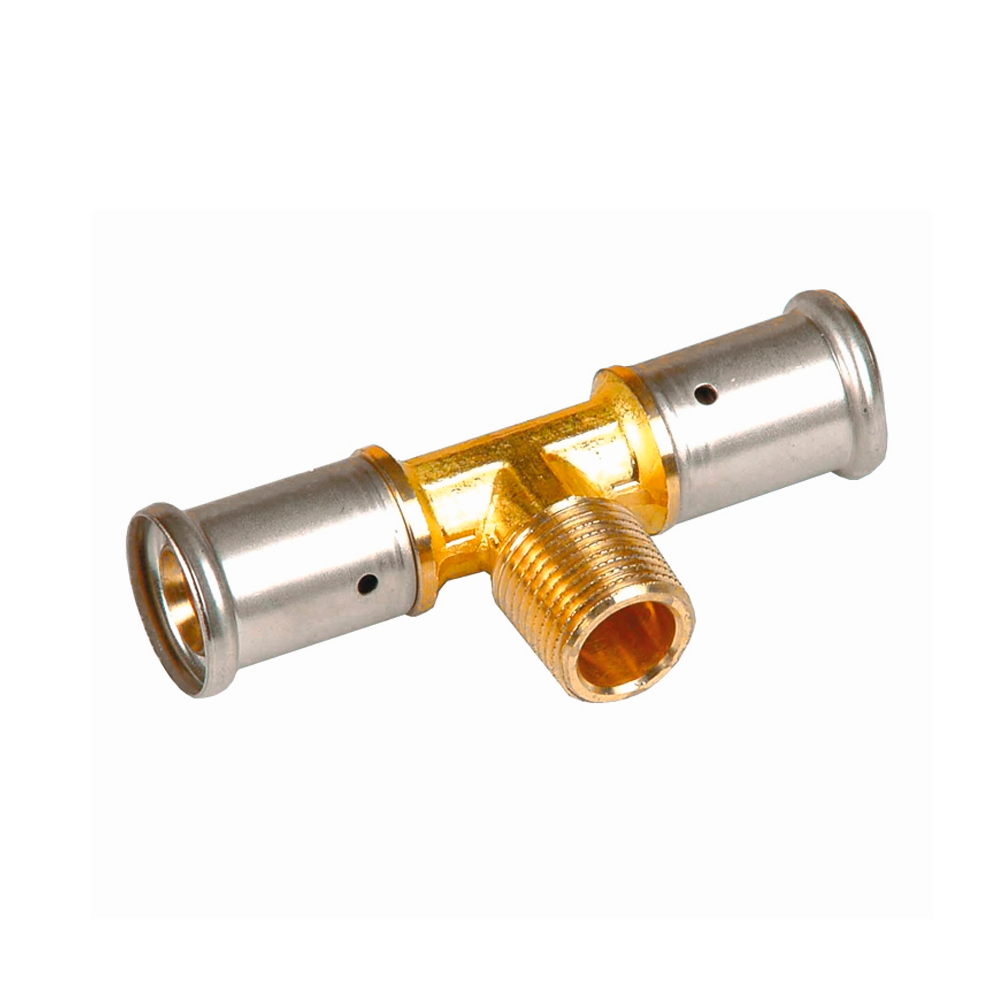 

Тройник НР, латунь пресс, 20x1/2"x20, HENCO