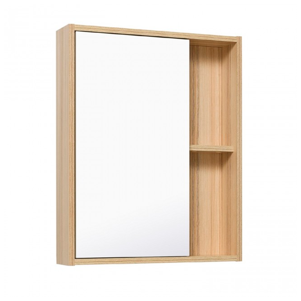 Шкаф зеркальный RUNO ЭКО 52, универсальный, цвет лиственница/белый