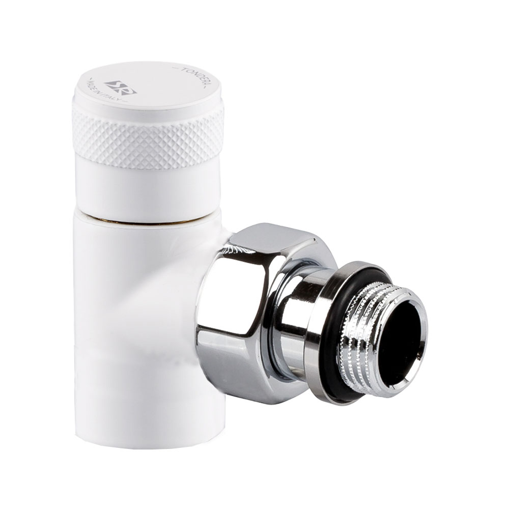 

Запорный клапан угловой SR Rubinetterie Tondera 1/2", белый