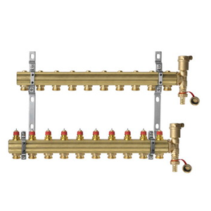 

Комплект коллекторов Danfoss FHF-10 set с кронштейнами и воздухоотводчиками, 10 контуров