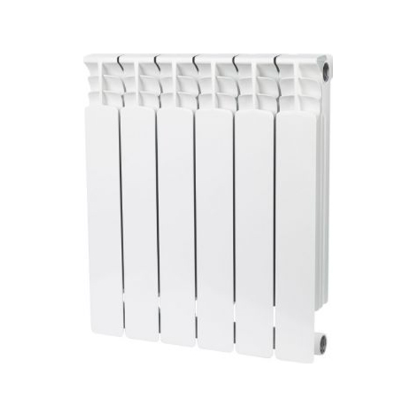 Радиатор биметаллический STOUT Space 500, 6 секций боковое подключение, цвет белый (ral 9016)