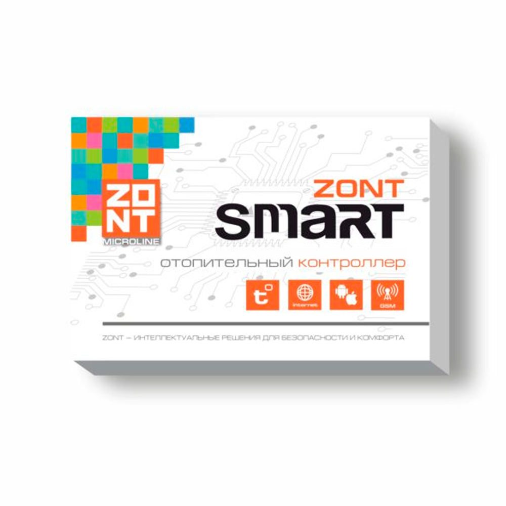 Отопительный GSM контроллер ZONT SMART на стену и DIN-рейку