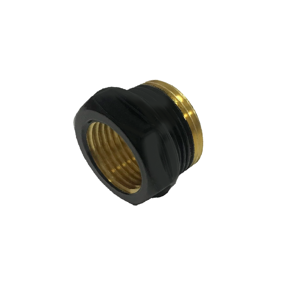 

Переходник Schlosser 3/4 НР на 1/2 ВН, с уплотнителем Ral 9005 matt