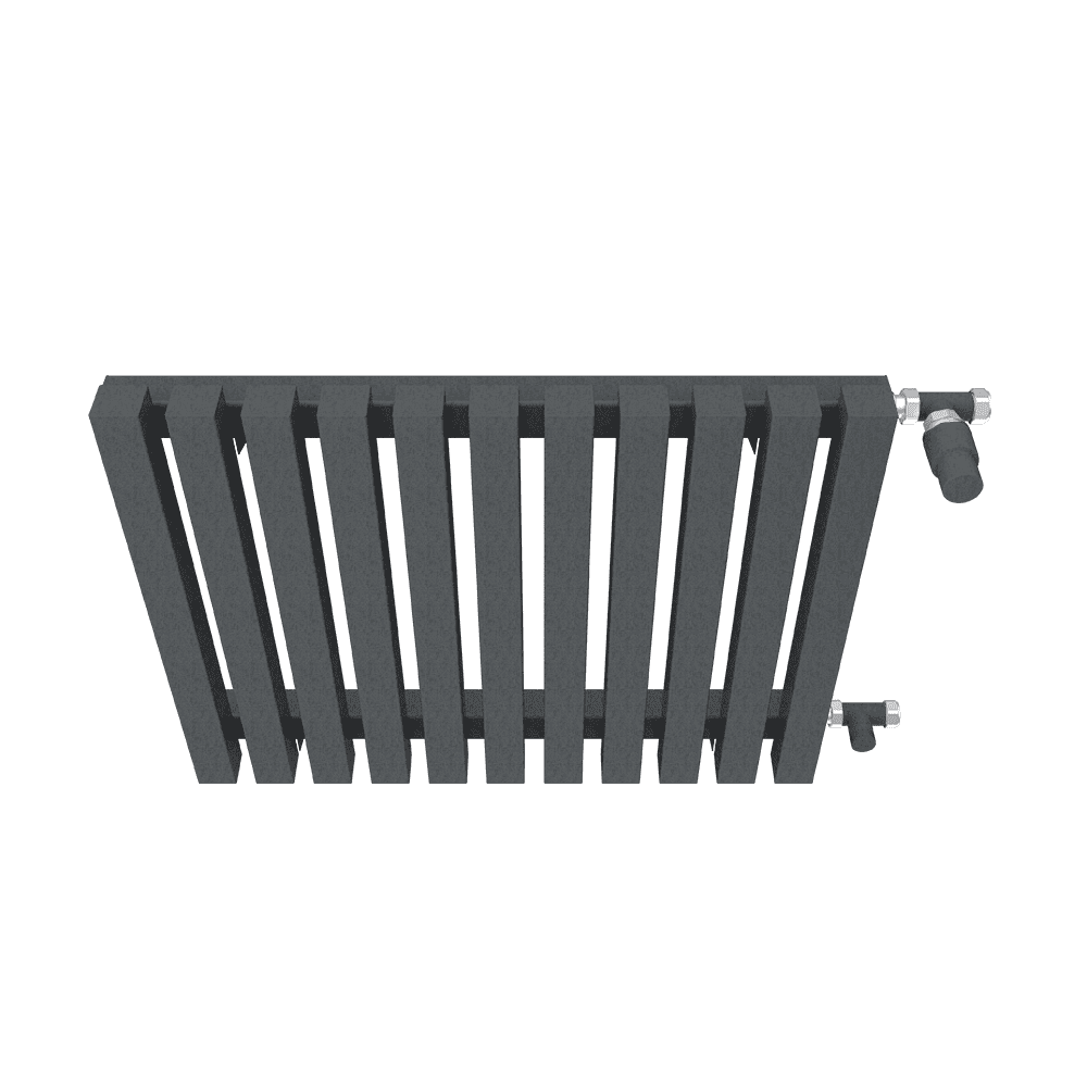 Радиатор КЗТО QUADRUM 50 V 1250-8 Серый темный металлик муар