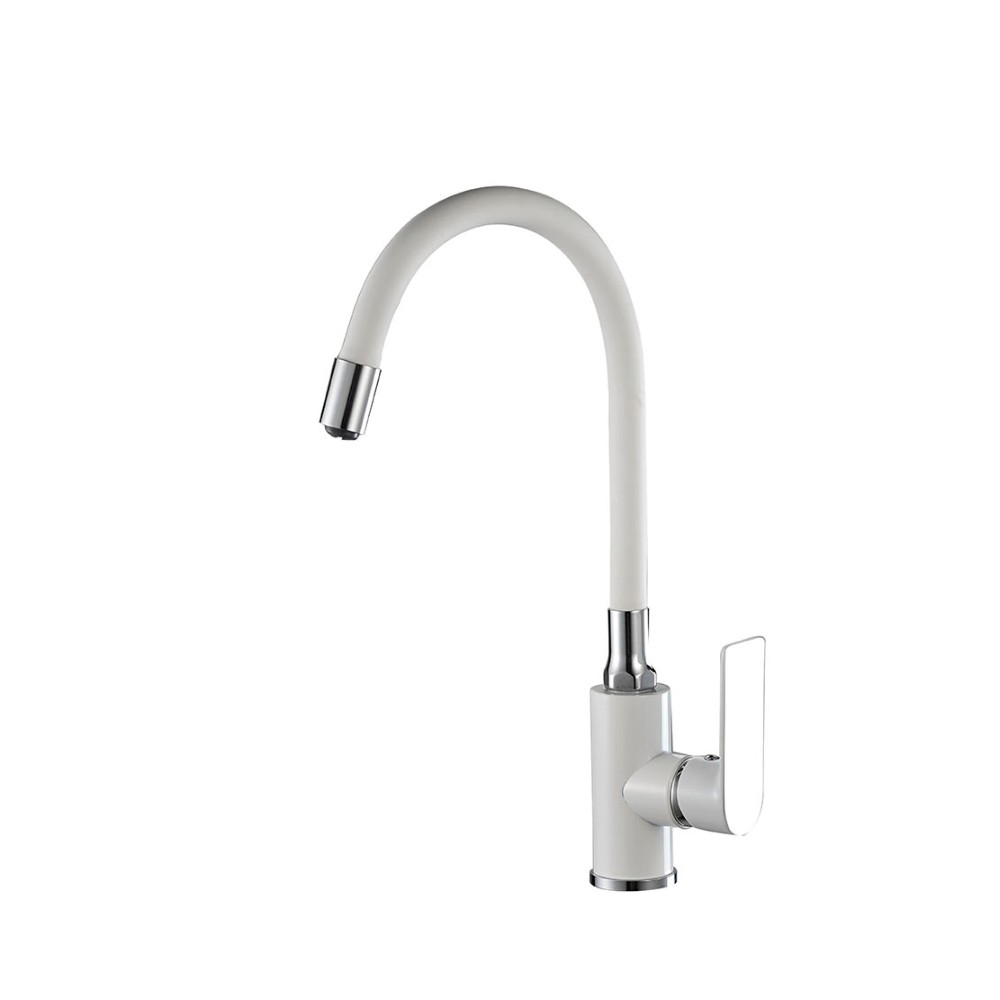 

Смеситель для кухни Haiba HB73505-8, белый/хром