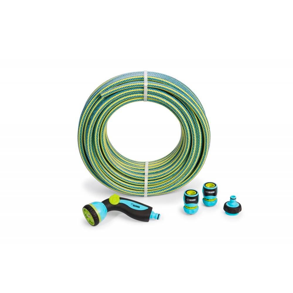 

Садовый шланг REHAU COOL TOUCH Lemon Fresh в наборе с арматурой 13 мм 1/2", 25м