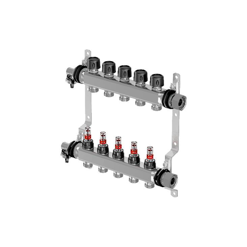

Коллектор с расходомерами Uponor Vario S стальной, выходы 5X3/4 Евроконус