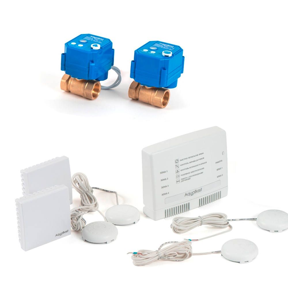 

Беспроводной комплект защиты от протечек воды БАСТИОН AquaBast Квартира 3/4”-RF