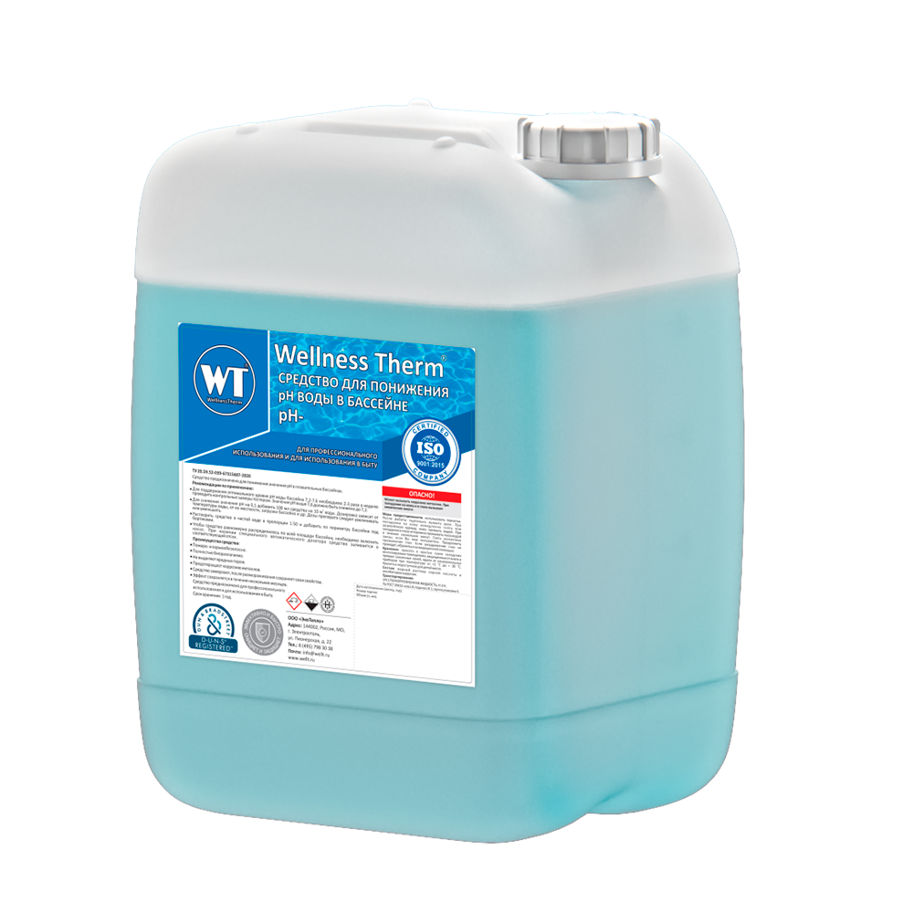 

Средство Wellness Therm для понижения PH воды в бассейне (PH -) 5 л