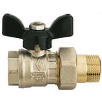 Шаровой кран Rubinetterie Bresciane полнопроходный UNI-SFER 1", вн/нар резьба американка, бабочка