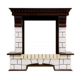 Каменный портал Dimplex Pierre Luxe 1050х1120х390 - Венге/Белый