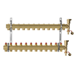 Комплект коллекторов Danfoss FHF-12 set с кронштейнами и воздухоотводчиками, 12 контуров