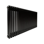 Трубчатый радиатор ТЕПЛОФОРТ ТР2057, 24 секции, боковое подключение 3/4”, черный мат