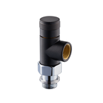 Запорный клапан осевой SR Rubinetterie серия Tondera 1/2", чёрный матовый