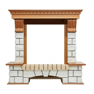 Каменный портал Dimplex Pierre Luxe 1050х1120х390 - Дуб/Белый