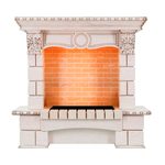 Каменный портал Dimplex Pierre Luxe угловой 1035х1110х770 - Слоновая кость с патиной/Шампань