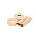 Маскировочный комплект SR Rubinetterie для труб с круглыми отражателями, L70xØ10-12-14-15-16, золото