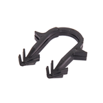 Скоба якорная STOUT с двойным креплением для труб д.16-20мм, цвет черный