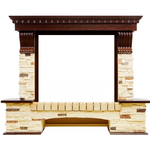 Каменный портал Dimplex Pierre Luxe угловой 1045х1280х850 - Темный дуб/Сланец